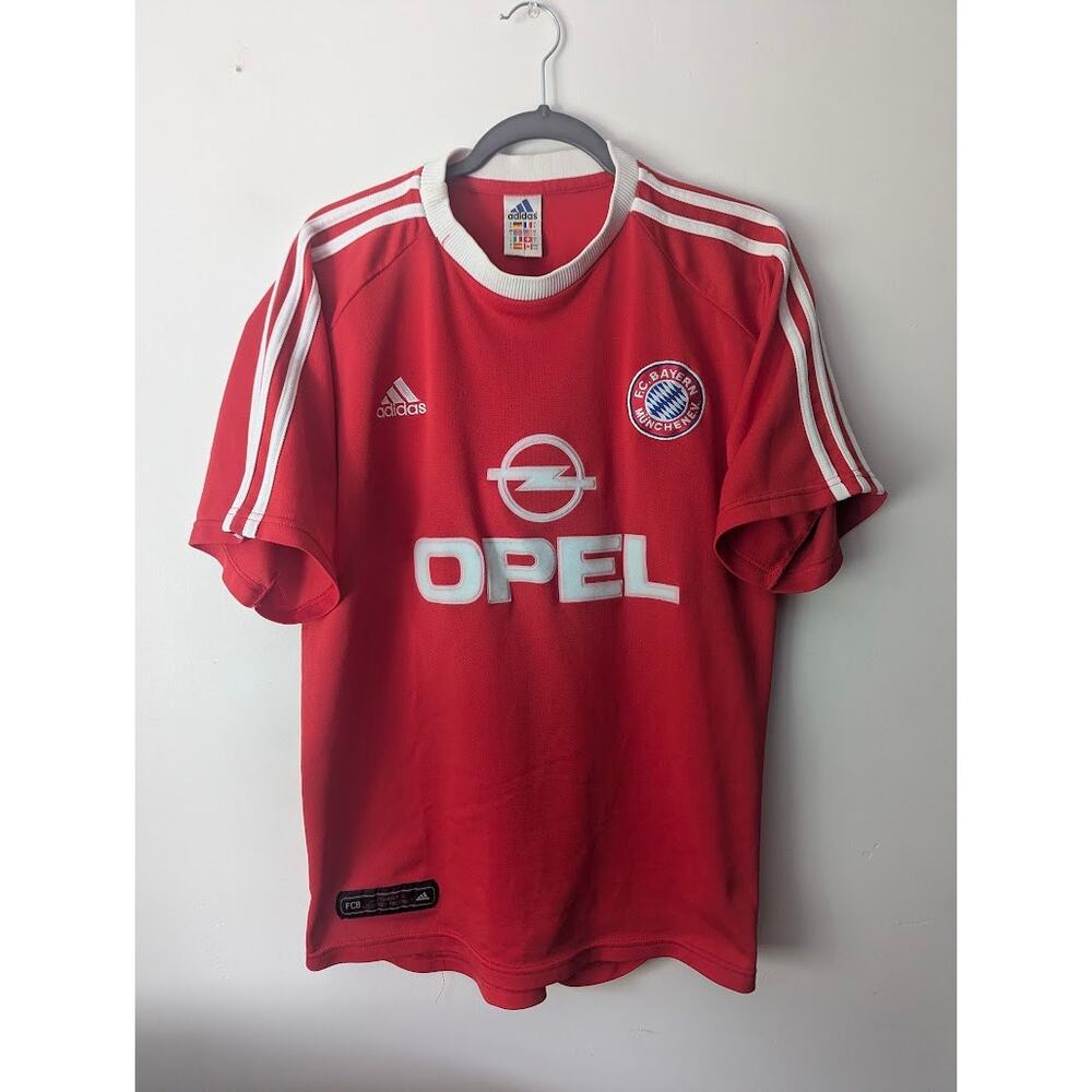 Bayern Munich 2000-01 Retro Soccer Jersey Vintage Adidas Men Large Red Rare Y2K